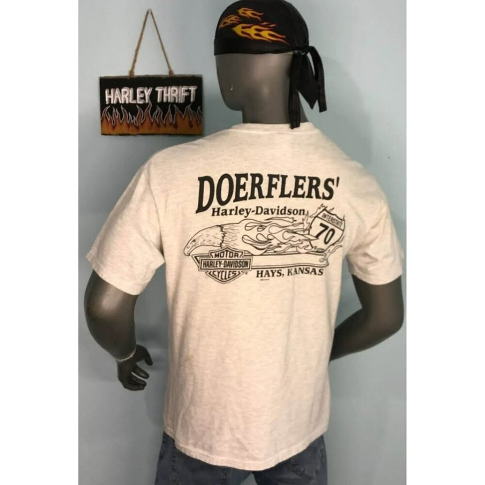 Harley-Davidson T-shirt Large Men, FUEL FOR LIFE Hays, Kansas - Picture 4 of 5